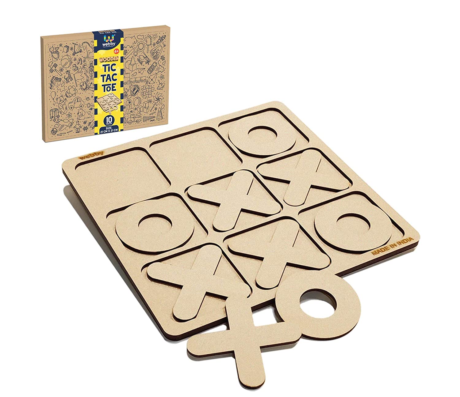WE Games Tic-tac-toe Wooden Board Game – Wood Expressions
