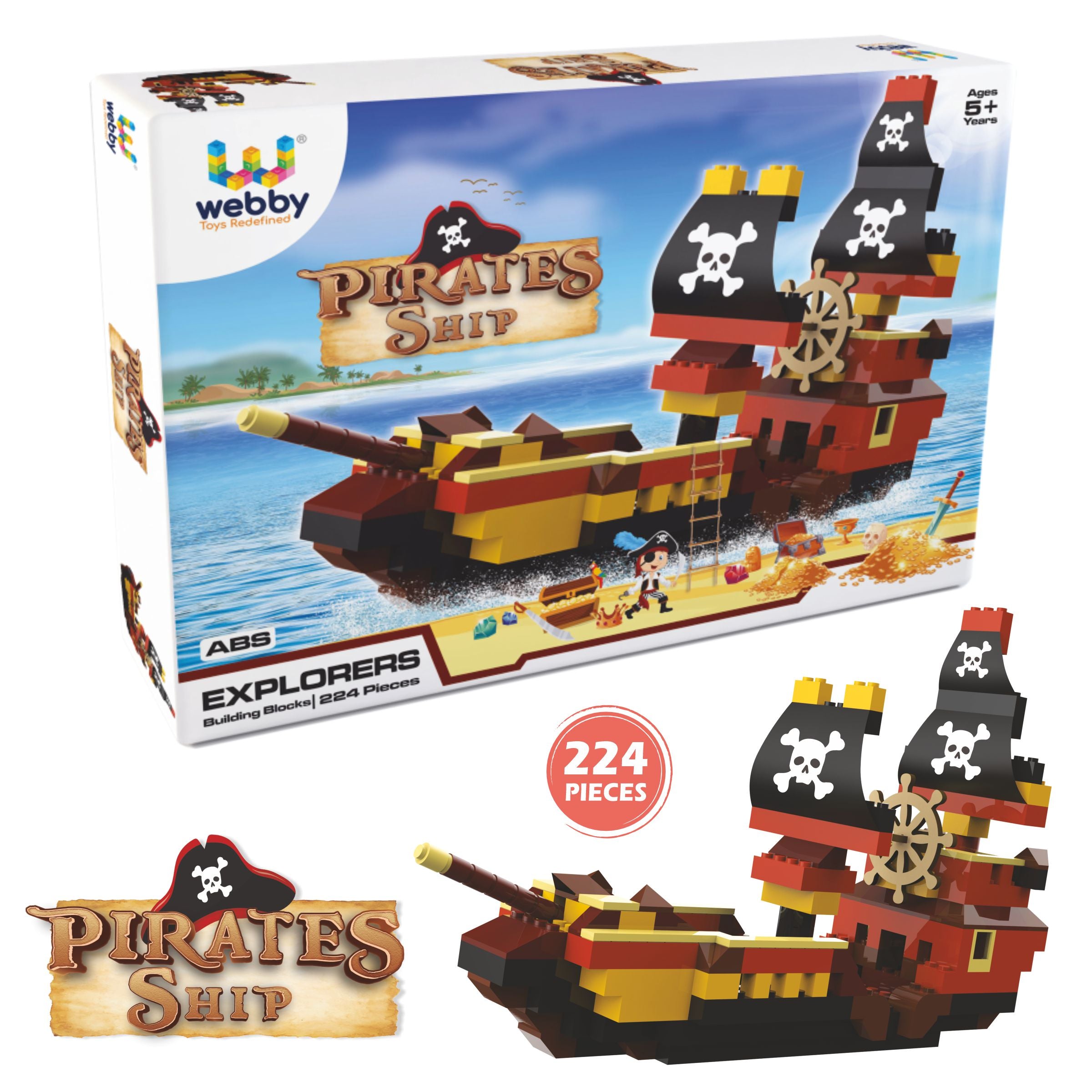 HYG Toys Pirate Ship Mini Building Block popular Set 780pcs Building,shi