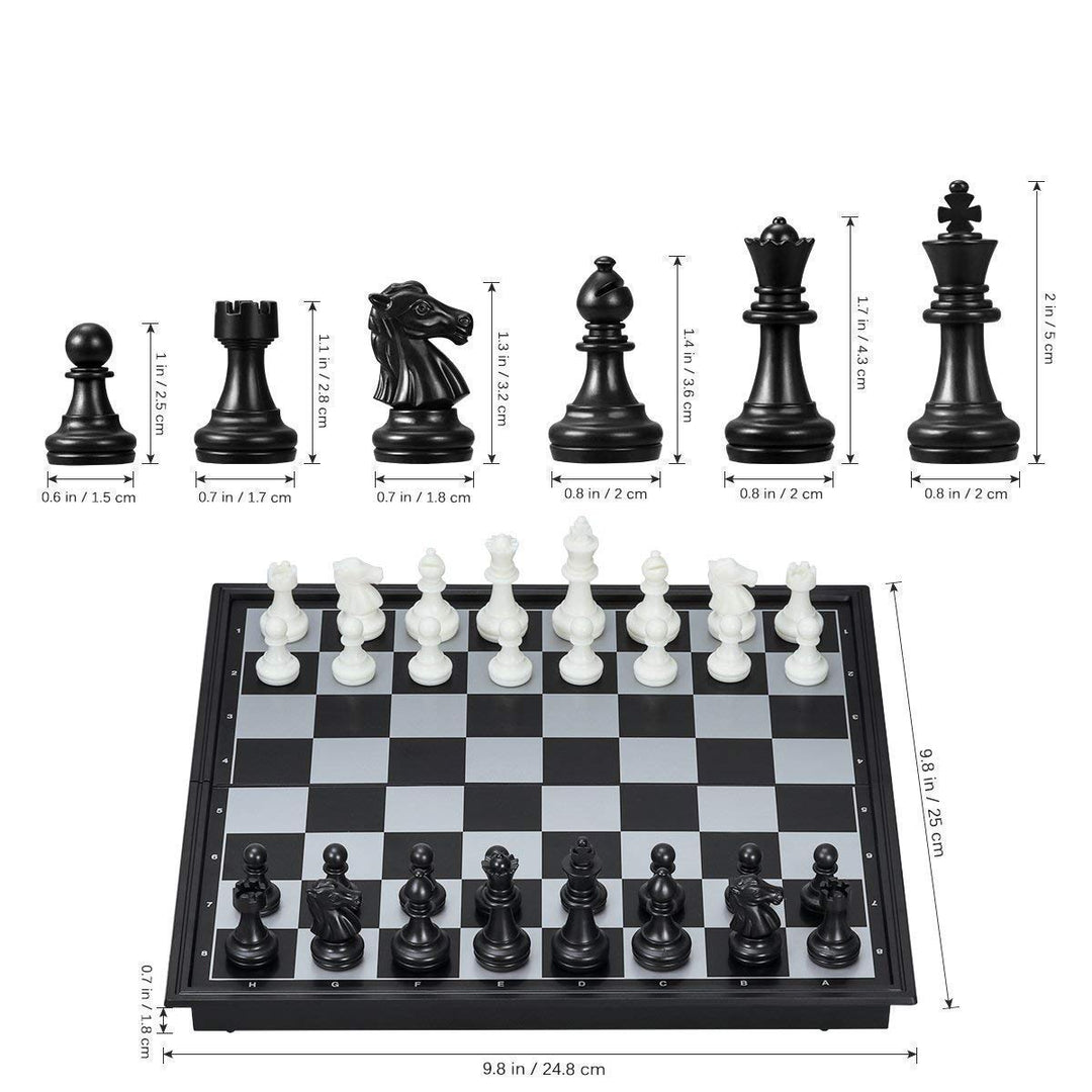 Webby Magnetic Foldable Chessboard Game Set (10x10 Inches)