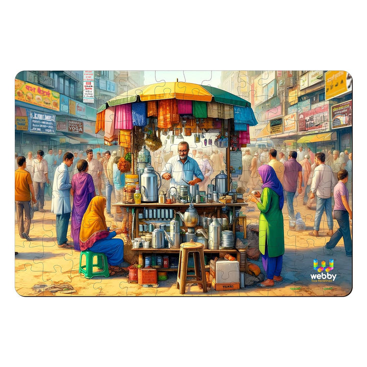 Webby Indian Tea Seller Jigsaw Puzzle for Kids, 108 Pieces