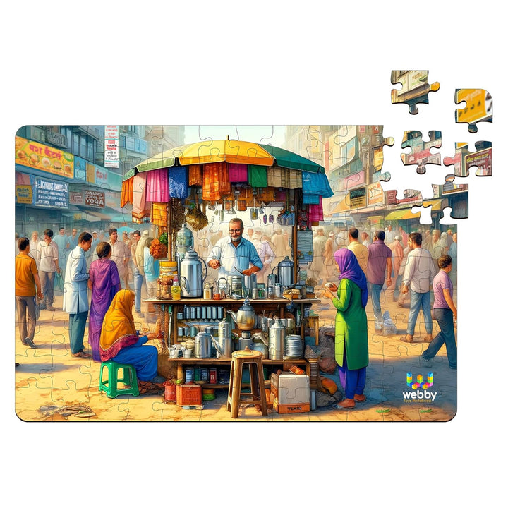 Webby Indian Tea Seller Jigsaw Puzzle for Kids, 108 Pieces