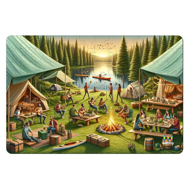 Webby Outdoor Camping Jigsaw Puzzle for Kids, 108 Pieces