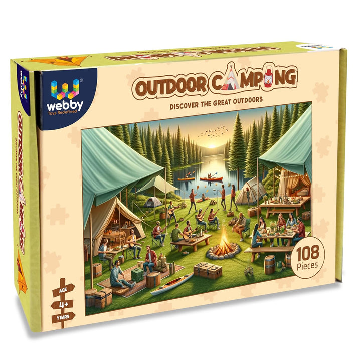 Webby Outdoor Camping Jigsaw Puzzle for Kids, 108 Pieces