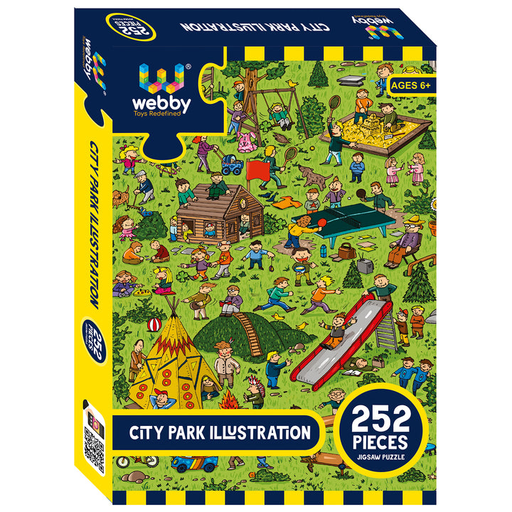 Webby City Park Illustration Jigsaw Puzzle, 252 pieces