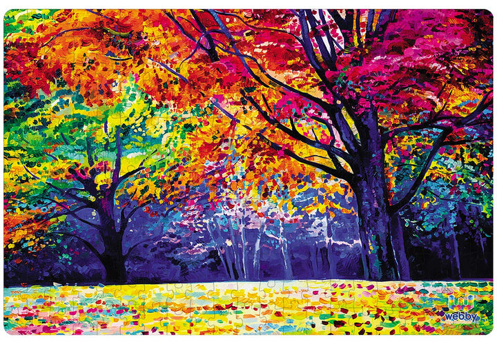 Webby Colourful Autumn Forest Painting Jigsaw Puzzle, 252 pieces