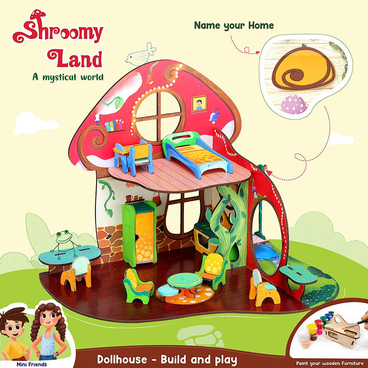 Webby Shroomy Land A Mystical World Wooden Doll House