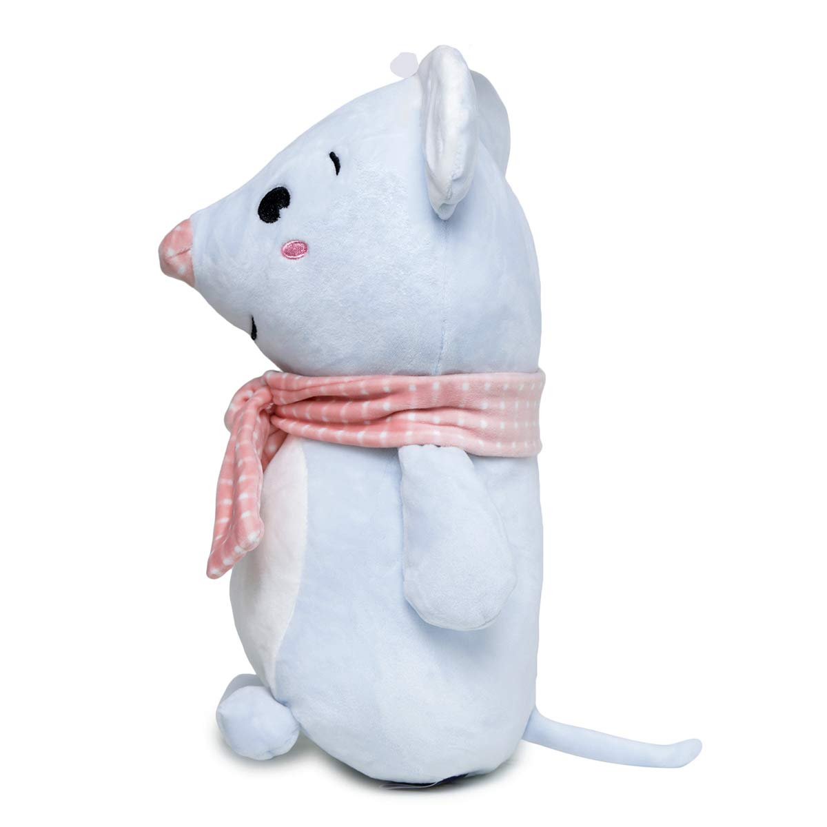 Webby Soft Seated Animal Plush Mouse Toy Blue 26cm Webby Toys