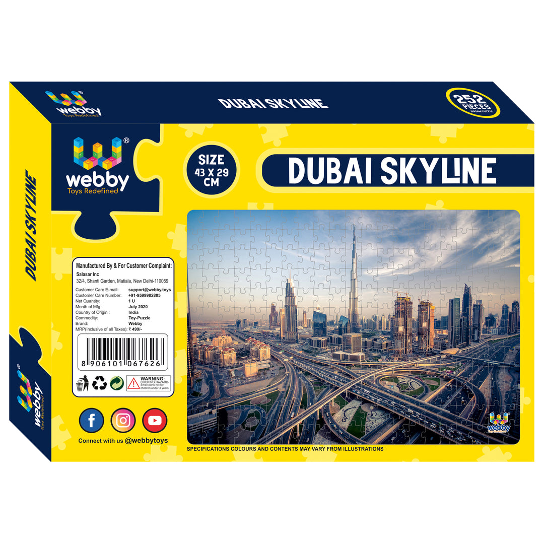 Webby Dubai Skyline Jigsaw Puzzle, 252 pieces