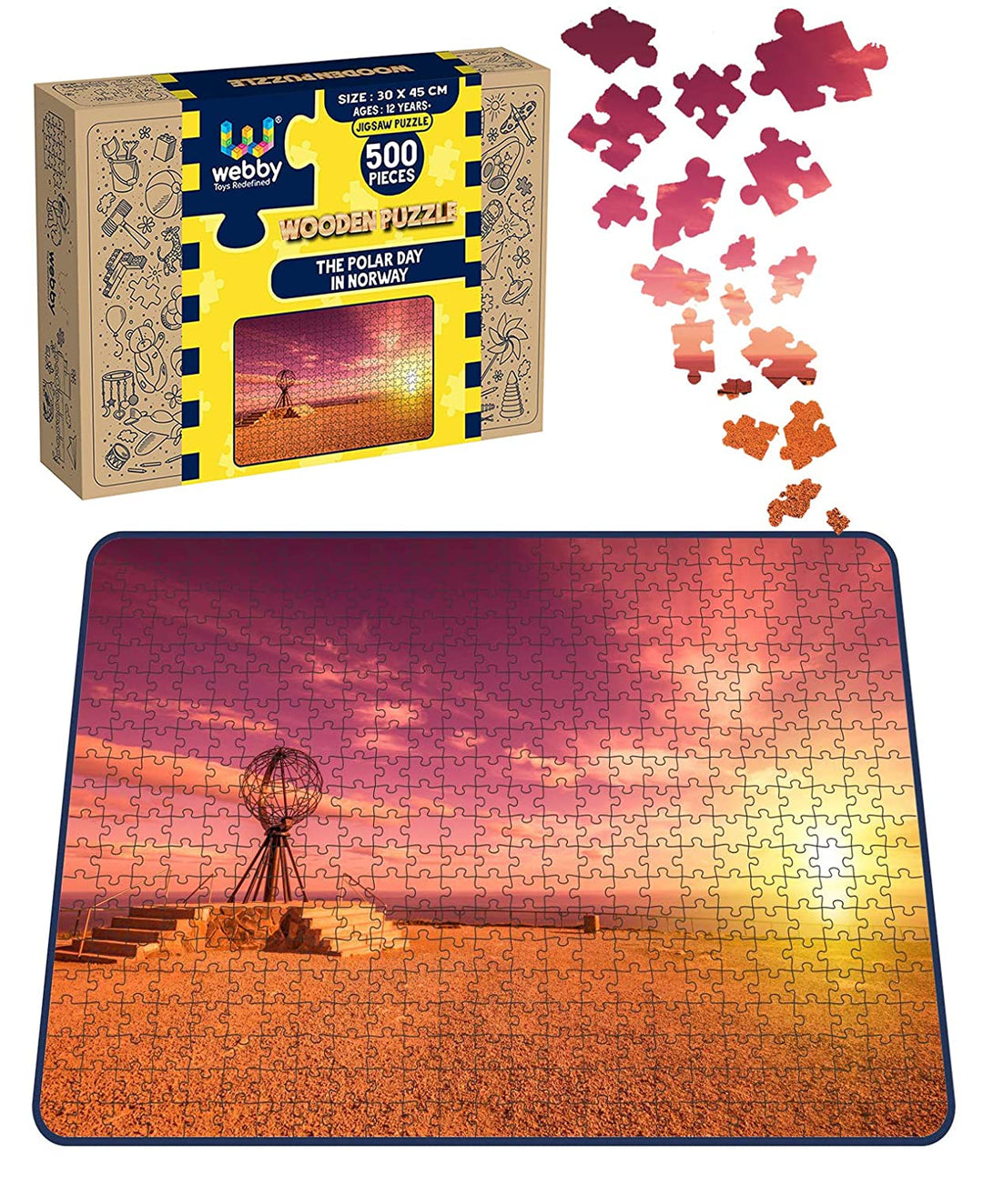 Webby The Polar Day in Norway Wooden Jigsaw Puzzle, 500 pieces