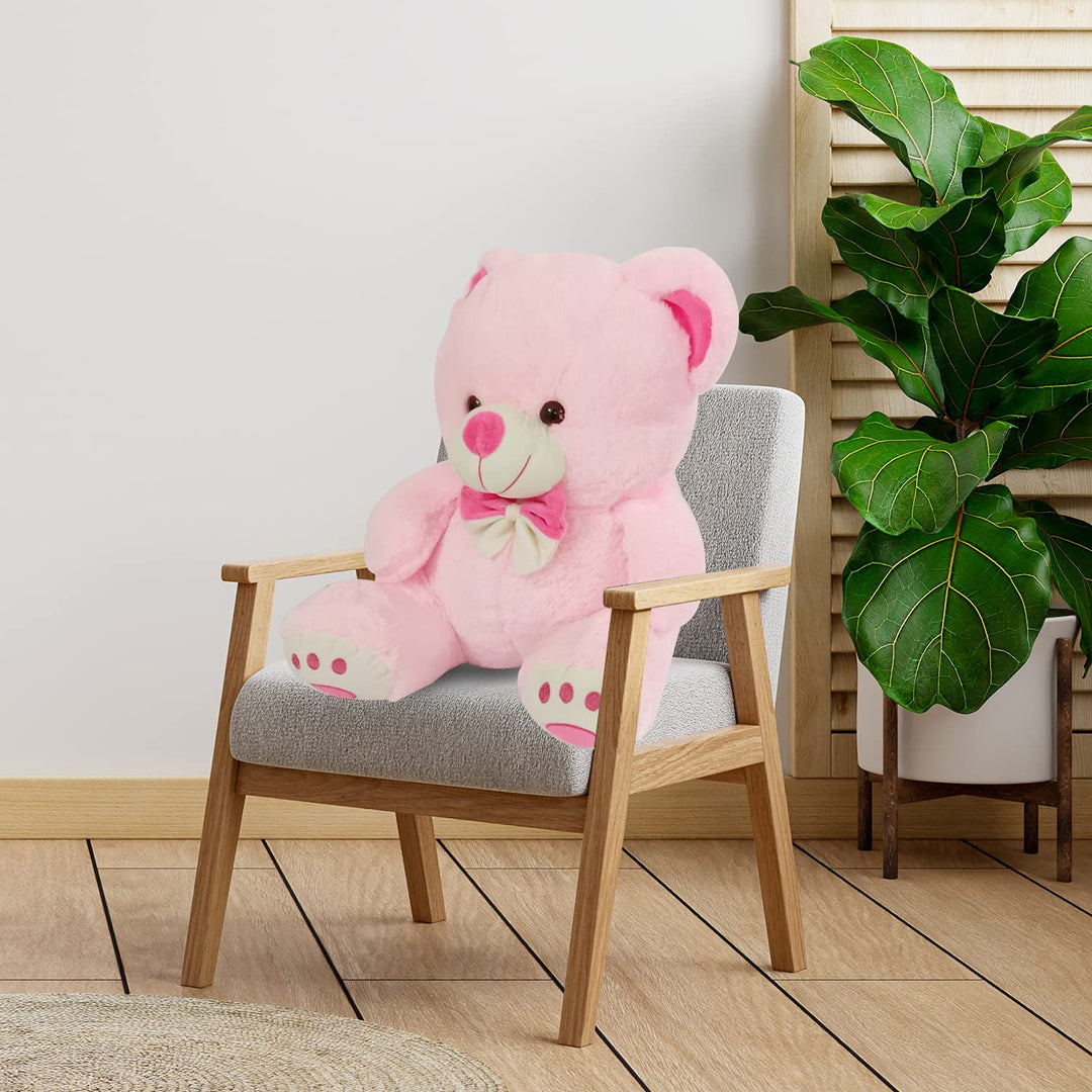 Webby Plush Cute Sitting Teddy Bear Soft Toys with Neck Bow and Foot P –  Webby Toys