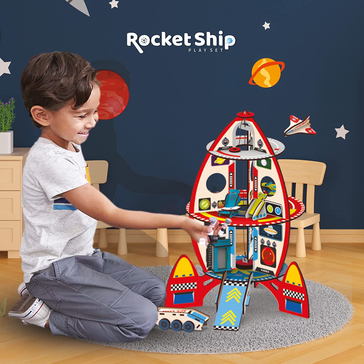 Webby DIY Rocket Spaceship Playset Doll House Webby Toys